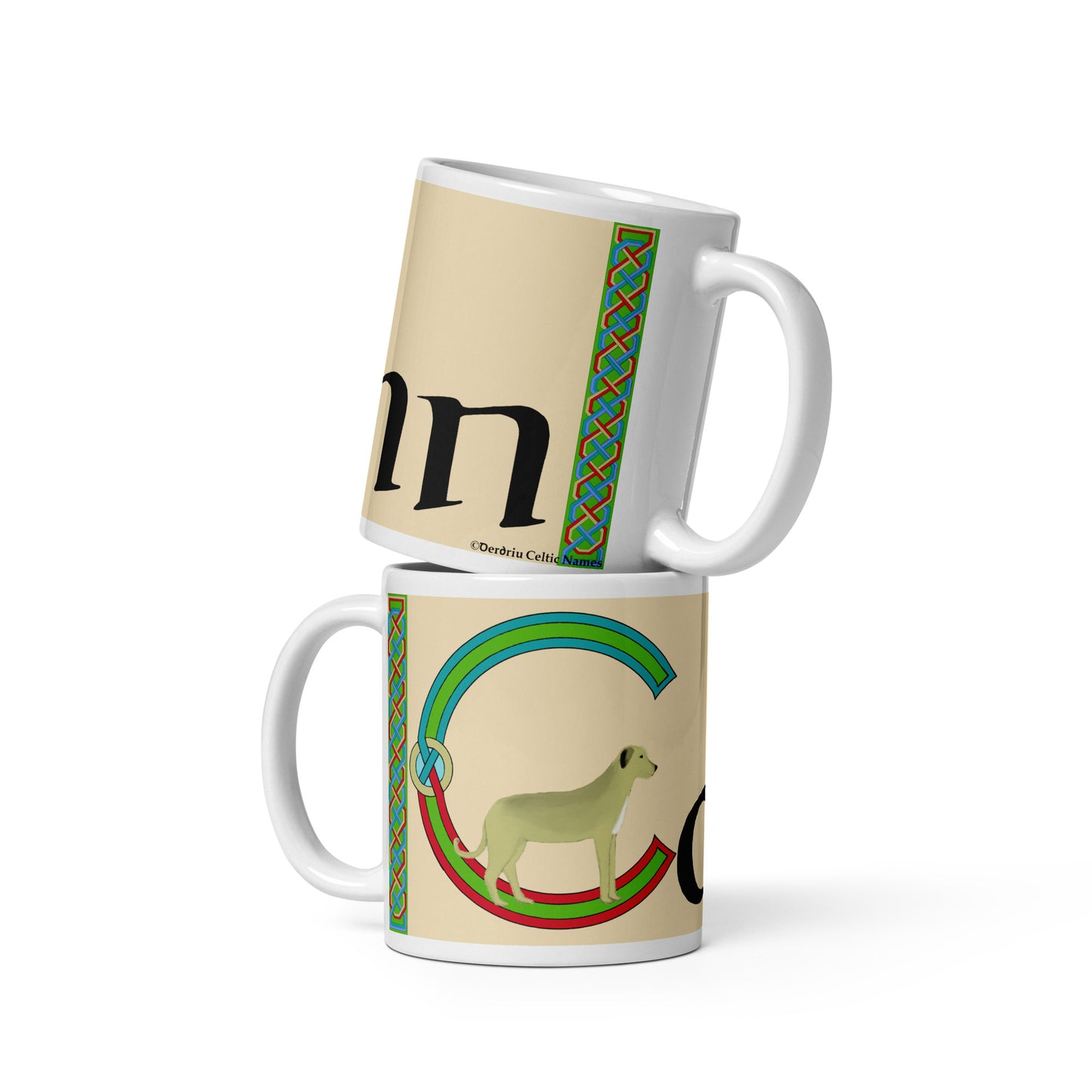 Conn (Con) - Personalized white glossy mug with Irish name Conn (Free Shipping)