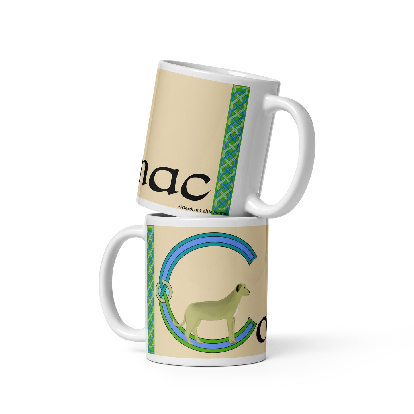 Cormac (Charles) - Personalized white glossy mug with Irish name Cormac (Free Shipping)