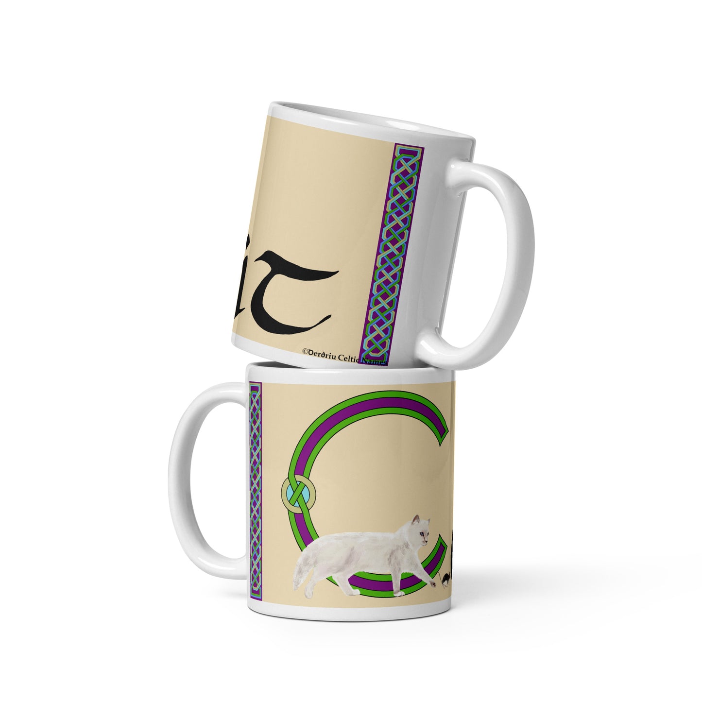 Cáit (Kate) - Personalized white glossy mug with Irish name Cáit (Free Shipping)