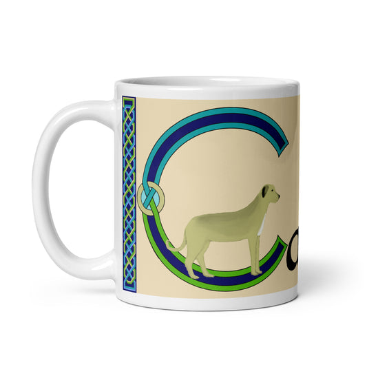 Cathal (Charles) - Personalized white glossy mug with Irish name Cathal (Free Shipping)