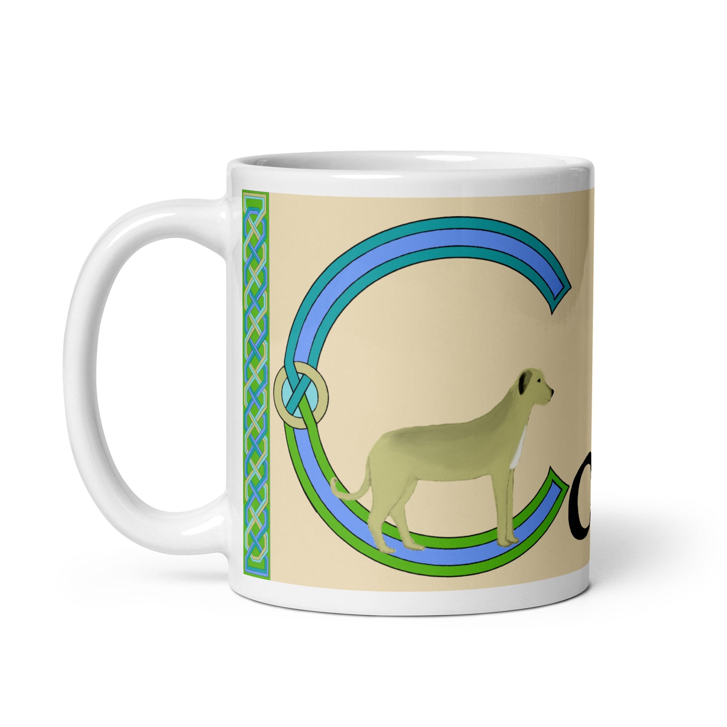 Conall - Personalized white glossy mug with Irish name Conall (Free Shipping)