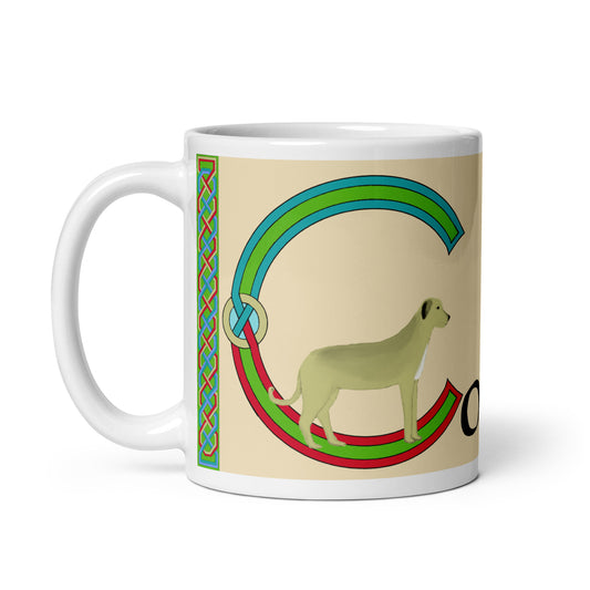 Conchúr (Conor) - Personalized white glossy mug with Irish name Conchúr (Free Shipping)