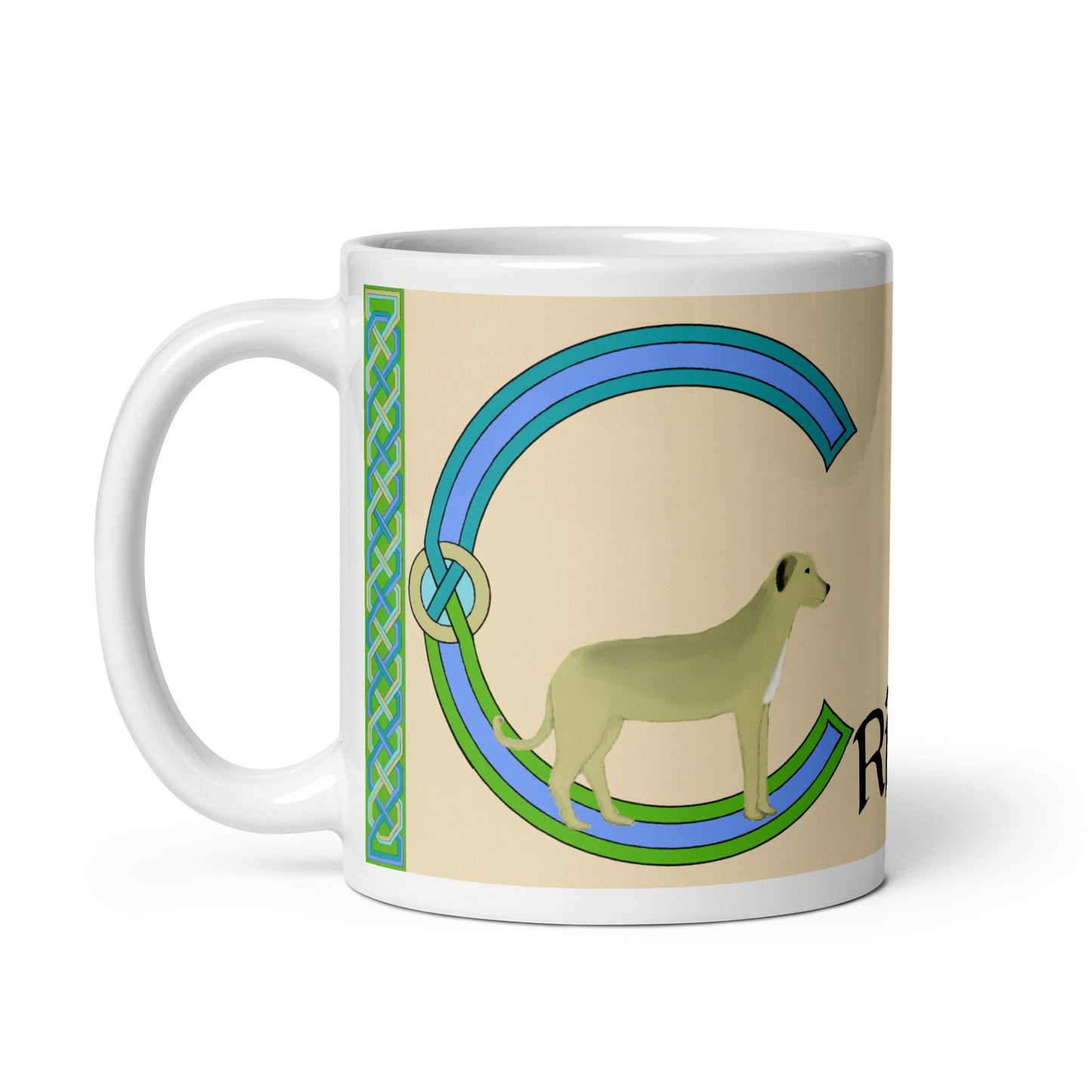 Críostóir (Christopher) - Personalized white glossy mug with Irish name Críostóir (Free Shipping)