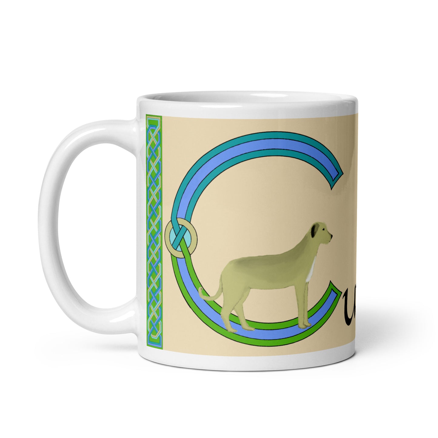 Cumarán (Cameron) - Personalized white glossy mug with Irish name Cumarán (Free Shipping)