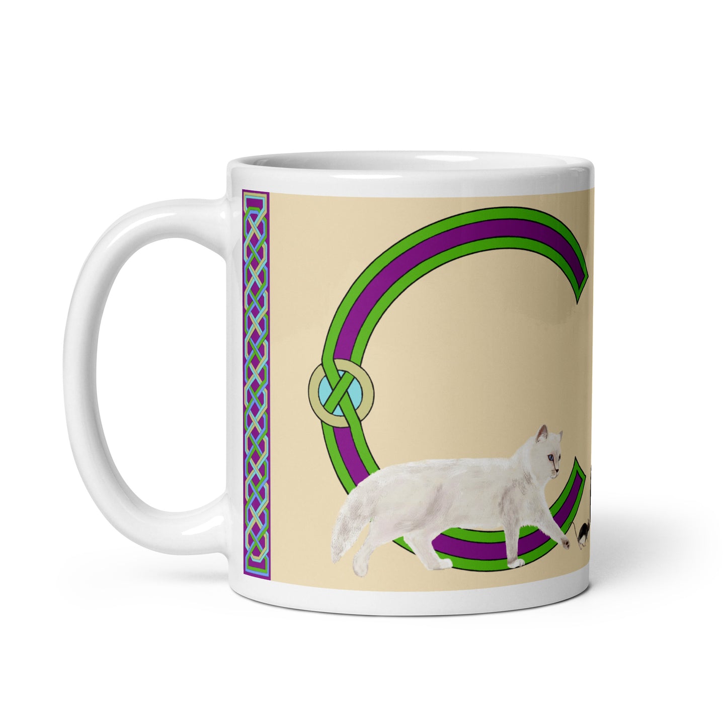 Cáit (Kate) - Personalized white glossy mug with Irish name Cáit (Free Shipping)