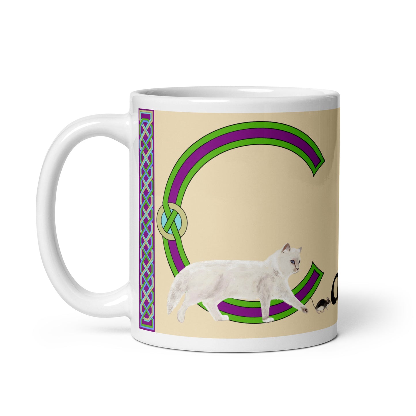 Caitríona (Catherine) - Personalized white glossy mug with Irish name Caitríona (Free Shipping)