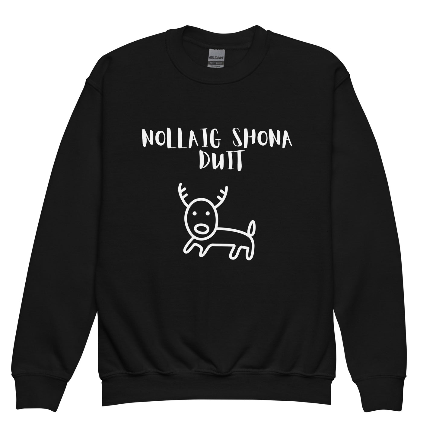 Nollaig Shona Duit (Happy Christmas) Irish Language Youth Crewneck Sweatshirt