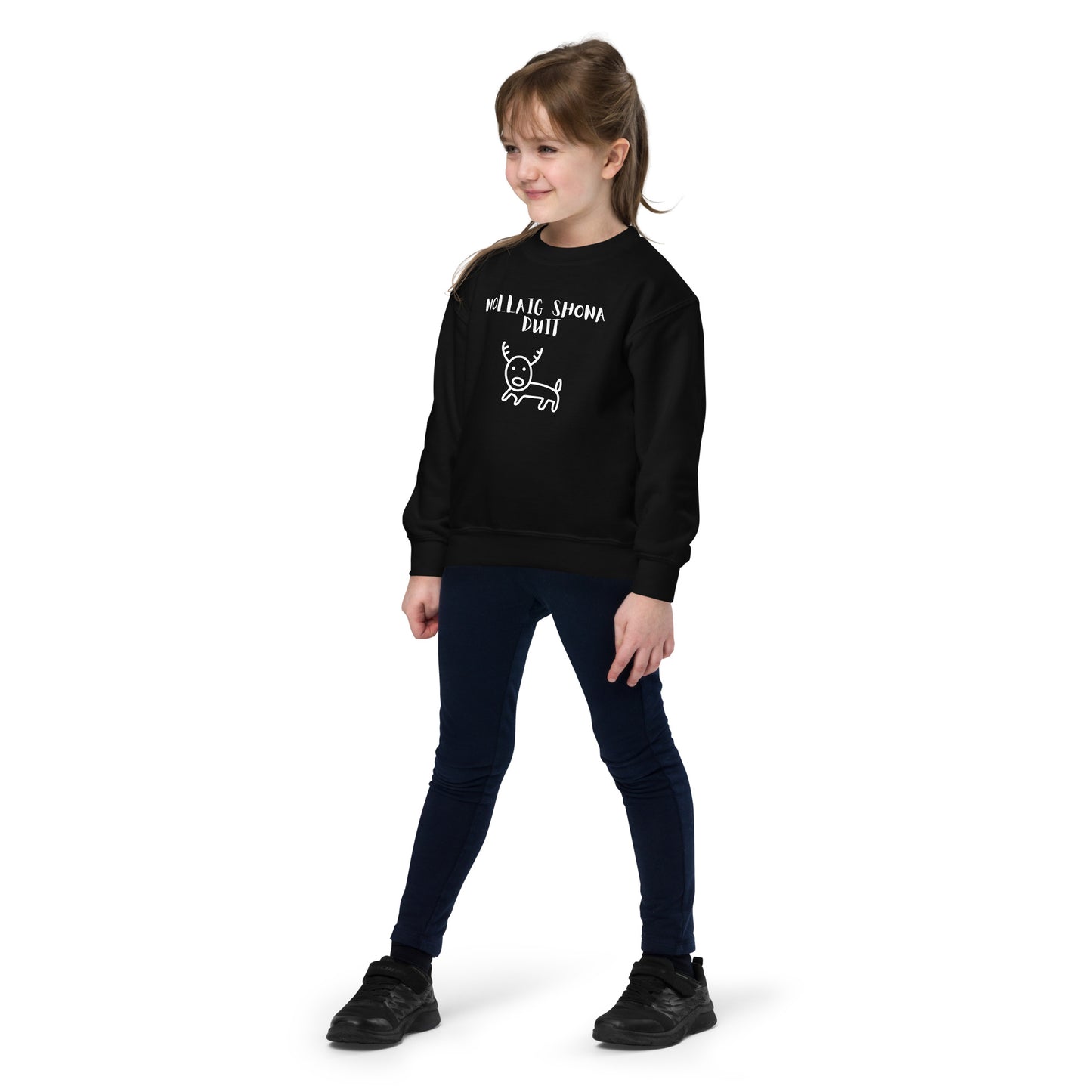 Nollaig Shona Duit (Happy Christmas) Irish Language Youth Crewneck Sweatshirt