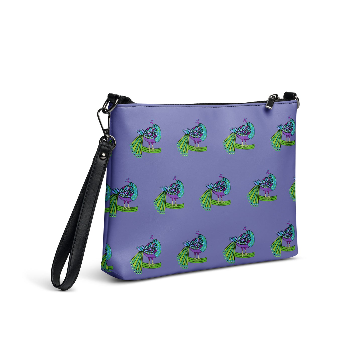 Peacock Pattern Crossbody Bag (Chetwode Blue)