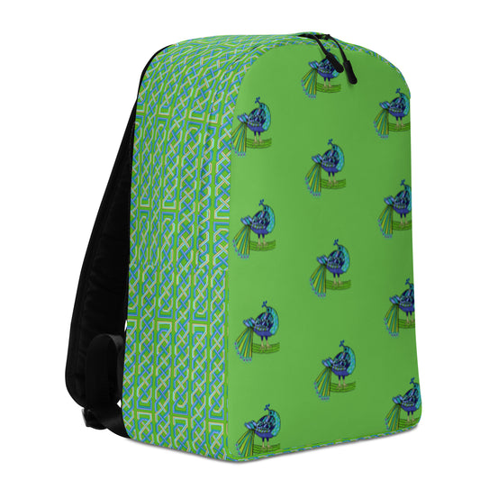 Celtic Peacock and Knotwork Minimalist Backpack (Kelly Green)
