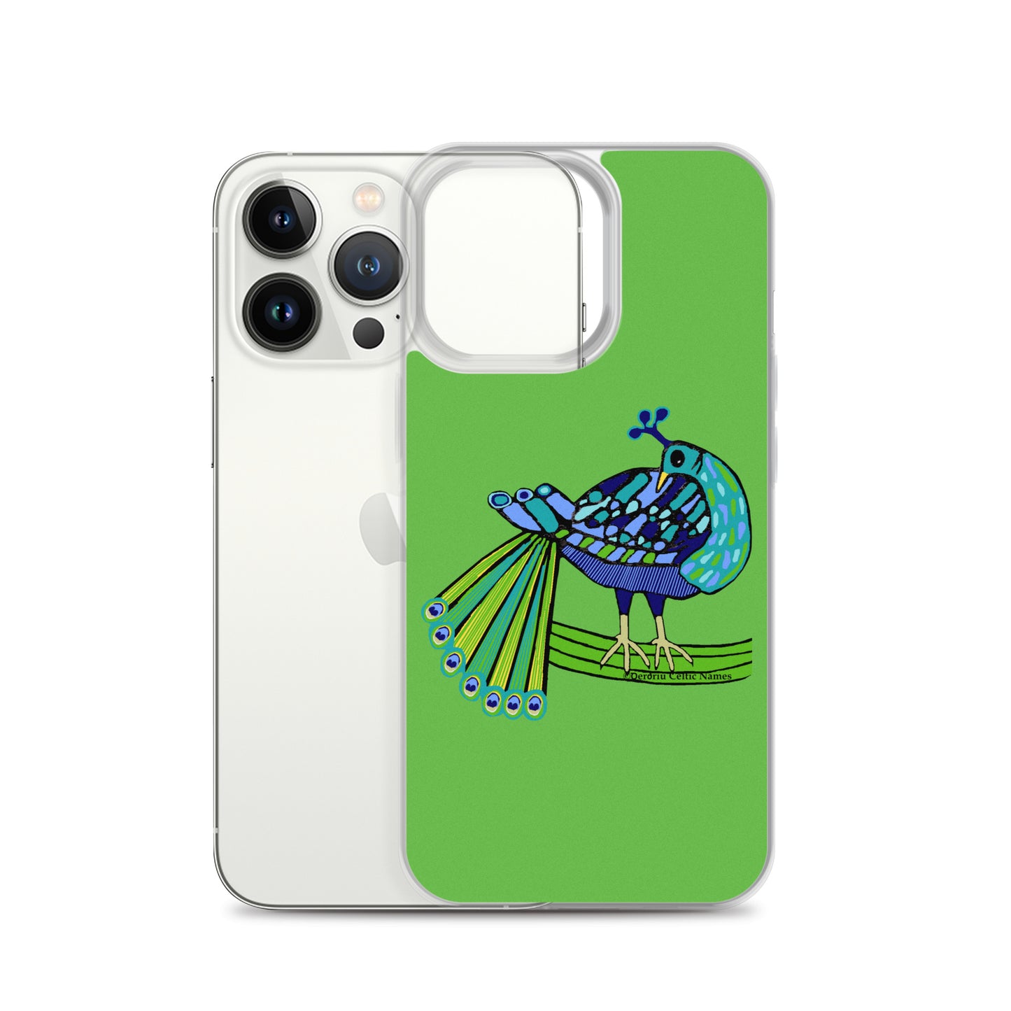 Peacock Design (Kelly Green) Clear Case for iPhone®