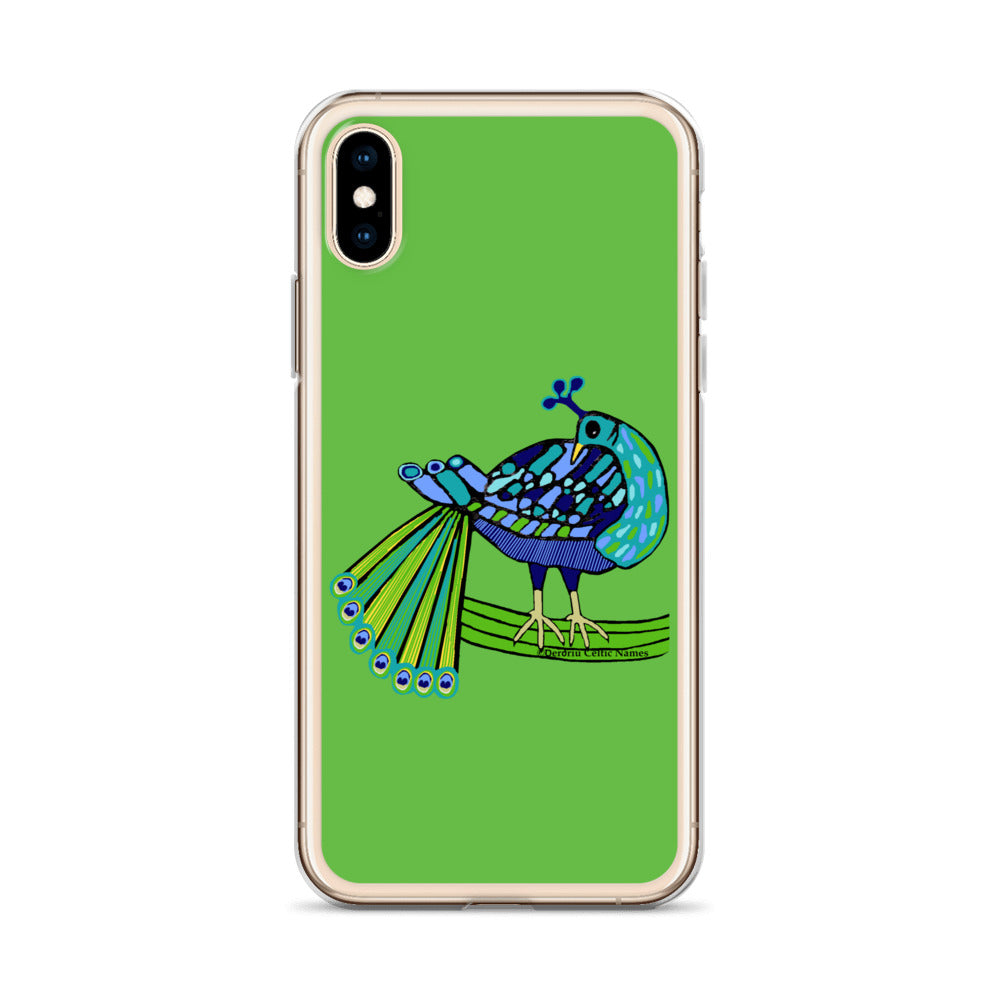 Peacock Design (Kelly Green) Clear Case for iPhone®