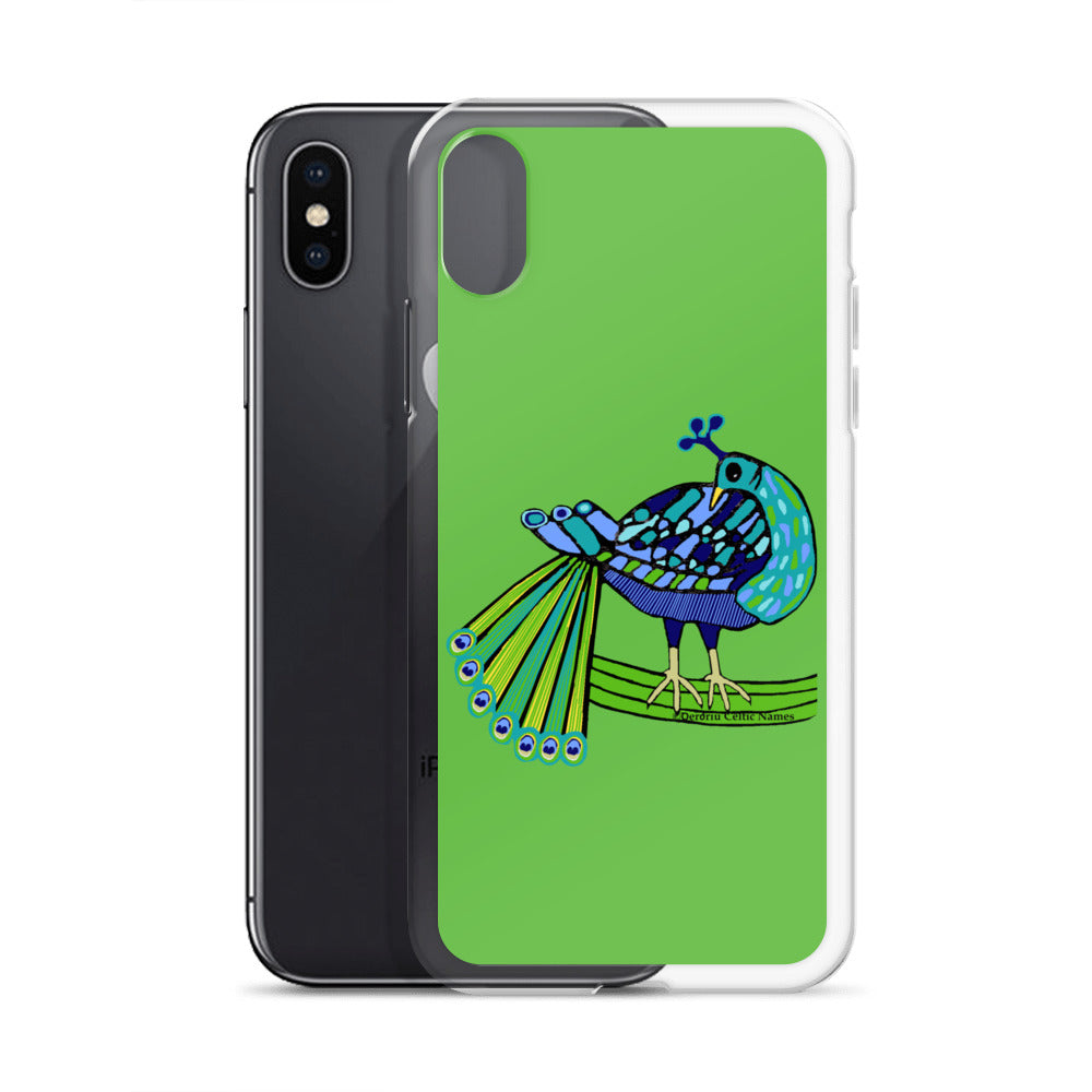 Peacock Design (Kelly Green) Clear Case for iPhone®