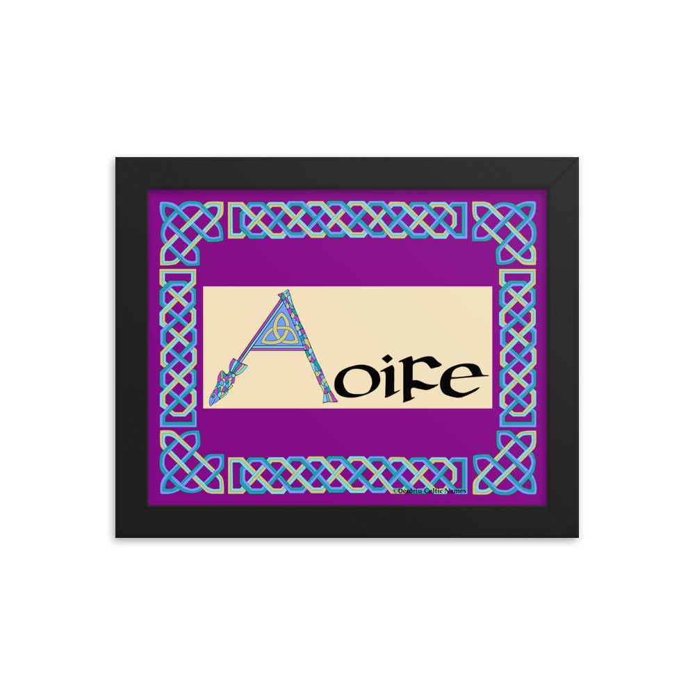 Aoife (Eva) - Personalized framed poster with Irish name Aoife