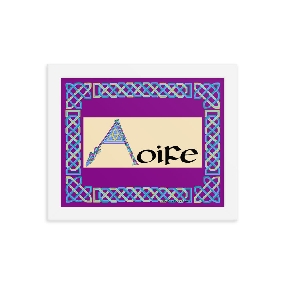 Aoife (Eva) - Personalized framed poster with Irish name Aoife