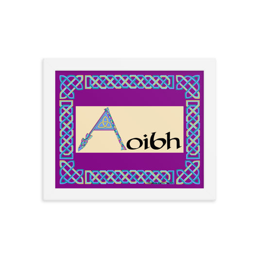 Aoibh (Eve)  - Personalized framed poster with Irish name Aoibh