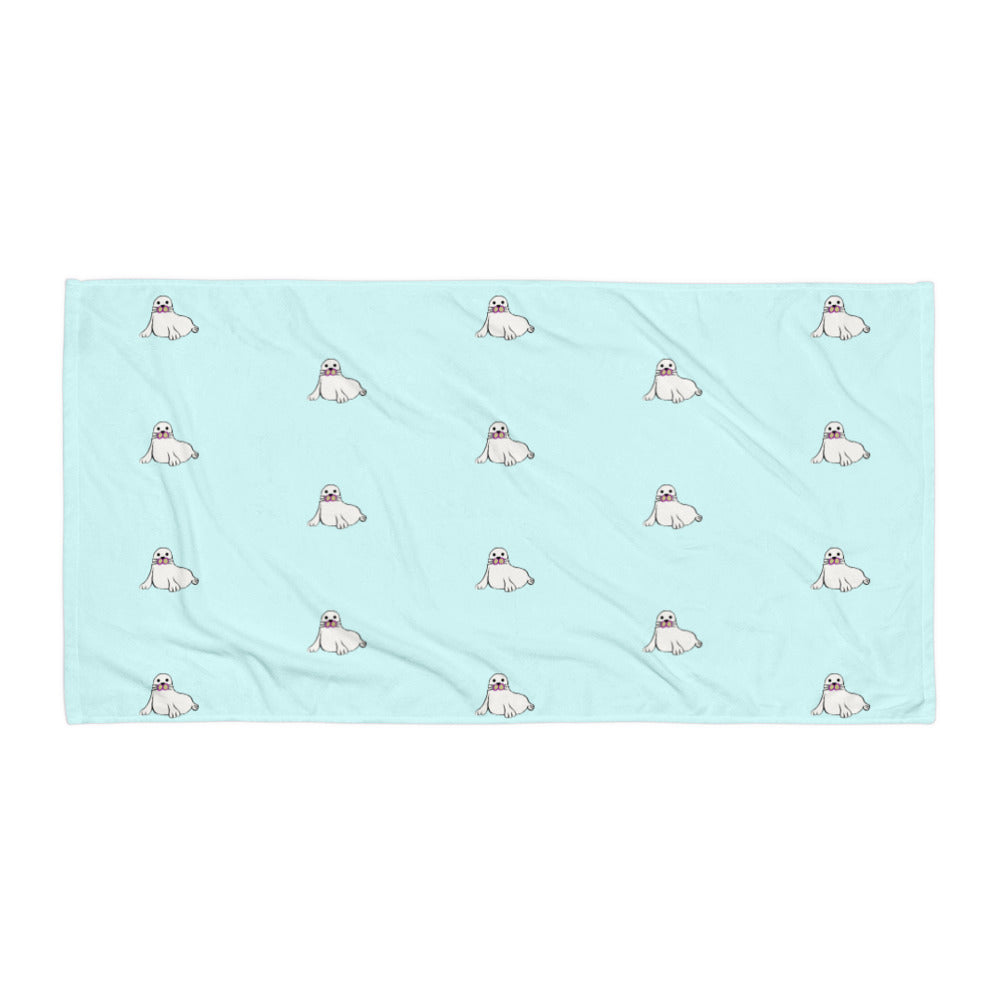 Seal Pattern (Light Cyan) Towel