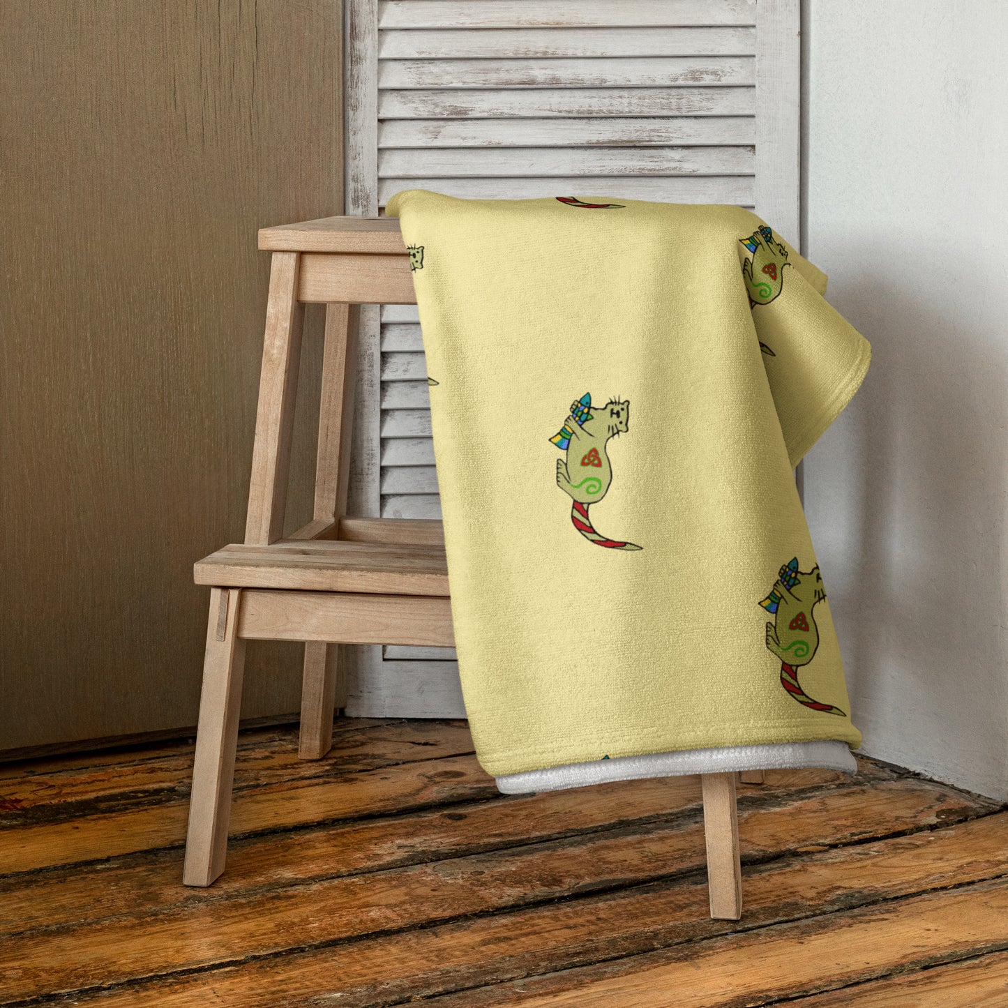 Otter and Fish (Banana Mania Yellow) Towel