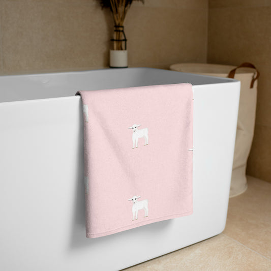 Lamb Pattern (Pale Pink) Towel