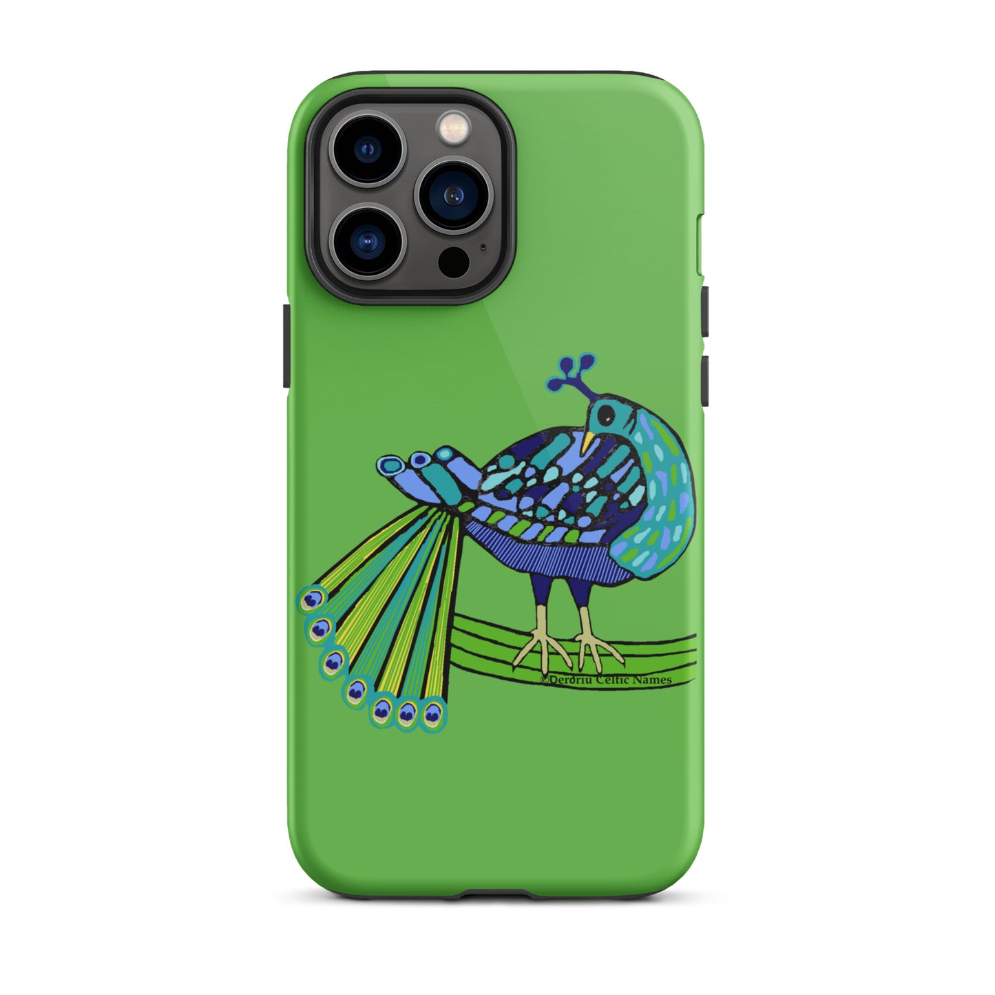 Peacock Design (Kelly Green) Tough Case for iPhone®