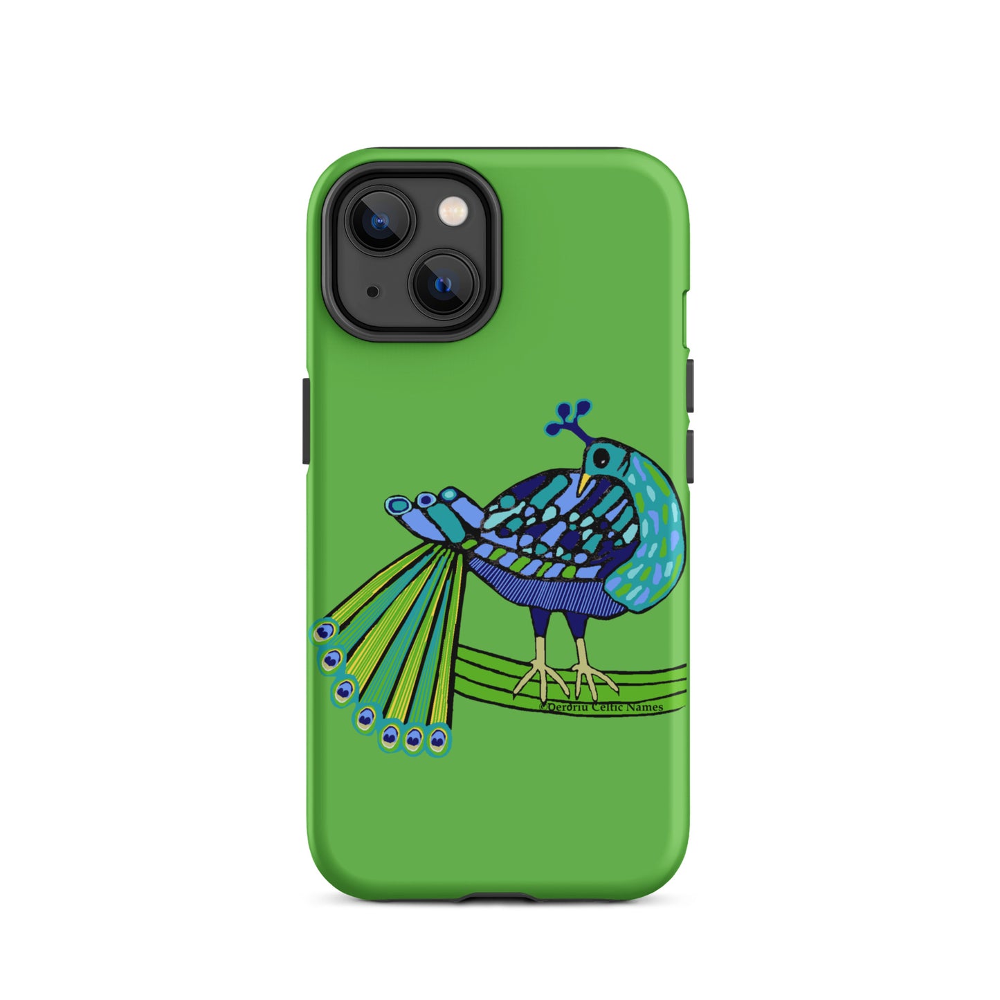 Peacock Design (Kelly Green) Tough Case for iPhone®