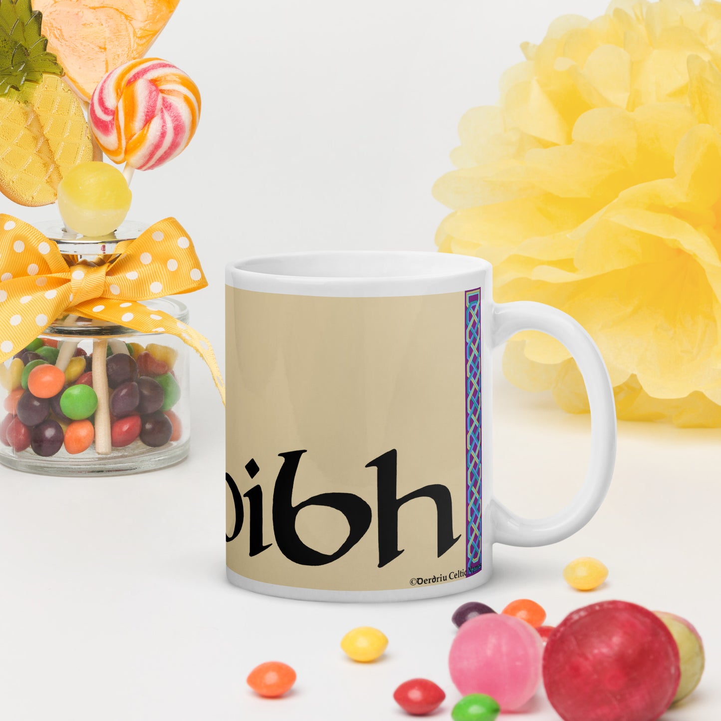 Aoibh (Eve)- Personalized white glossy mug with Irish name Aoibh (Free Shipping)