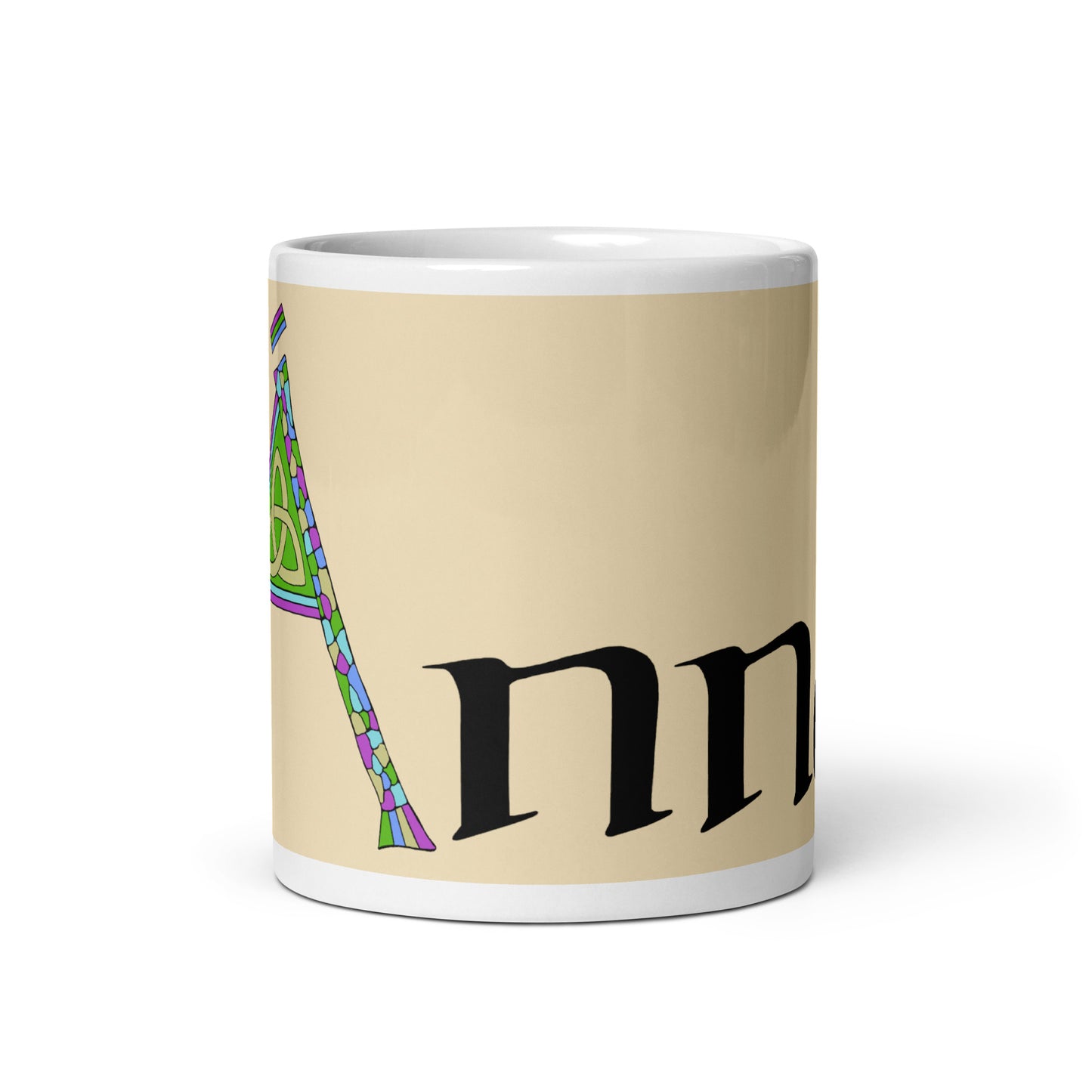 Ánna (Anna) - Personalized white glossy mug with Irish name Ánna (Free Shipping)