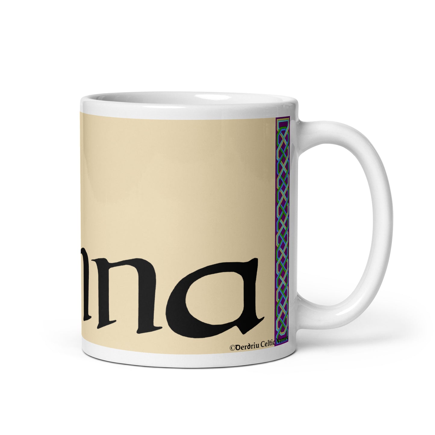 Ánna (Anna) - Personalized white glossy mug with Irish name Ánna (Free Shipping)